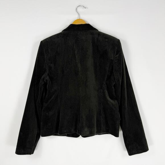 Zara Womens Limited Edition Courdoury Blazer Jacket Large Dark Olive Green - Picture 6 of 14